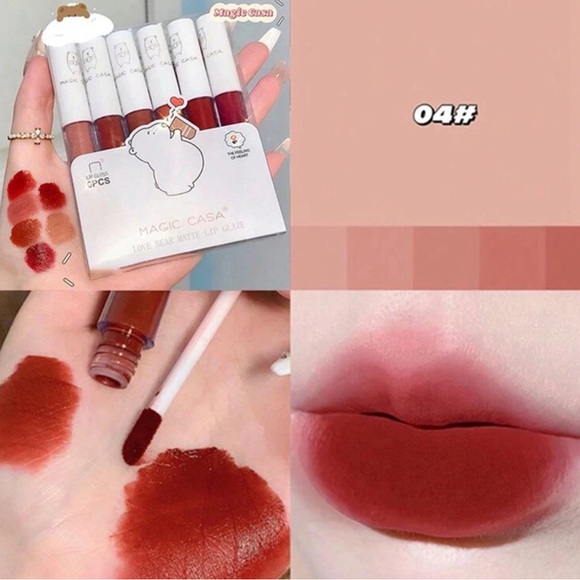 6 Pcs Long-Lasting Matte Moisturizing Lip Glaze Lipsticks Set - Picture 9 of 11